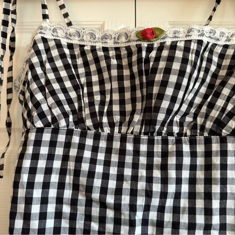 Urban Outfitters Black and White Gingham Top - Picture 2 of 4